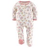 The Peanutshell Boho Butterfly Footed Baby Sleepers for Girls - 2 of 4