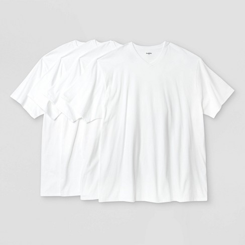strimmel Opgive majs Men's Big & Tall Short Sleeve 4pk V-neck T-shirt - Goodfellow & Co™ White  4xl : Target