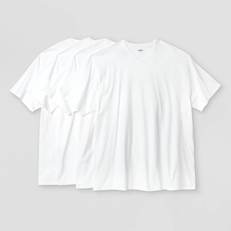 Men's Big & Tall Short Sleeve 4pk V-Neck T-Shirt - Goodfellow & Co™, 1 of 2