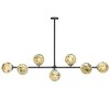 Melesa 7 Light 53" Chandelier - CHA3000 - Black/Multi - Safavieh - 2 of 4