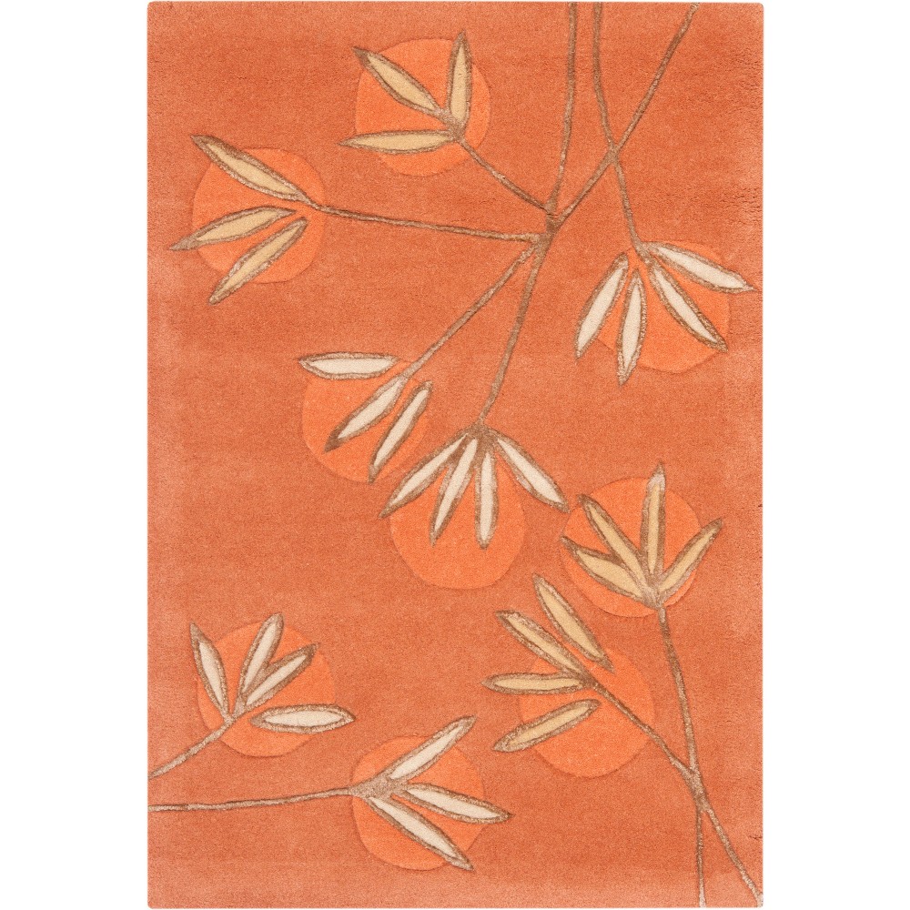 3'6inx5'6in Floral Tufted Accent Rug Orange - Safavieh