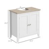 Aghana Digitals White Under-Sink Bathroom Cabinet with U-Shaped Design & Adjustable Shelf for - 3 of 4