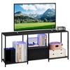 46" TV Stand with LED, Entertainment Center for 55" TVs, TV Cabinet with Storage Shelves, Long Dresser, for Bedroom, Living Room, Office - 3 of 4