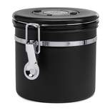 ChefWave Stainless Steel Coffee Canister with Co2 Valve Date Tracker Black 8.8oz