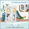 BABYYER Toddler Slide, Castle Climber Playset with Basketball Hoop, Telescope and Storage Basket, Kids Playground for 1-3 Years Old - 3 of 4