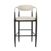 NicBex Minimalist Design Bar Stools Set of 2, Faux Leather Upholstered Counter Height Bar Chairs with Iron Legs for Kitchen Island, Cafe - 2 of 4