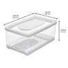 iDesign Large Fridge Produce Bin with Drainage Tray - Set of 2 - Clear - 3 of 4