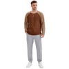 INSPIRE CHIC Men's Long Sleeve Tops Color Block Casual Raglan T-Shirt - 2 of 4