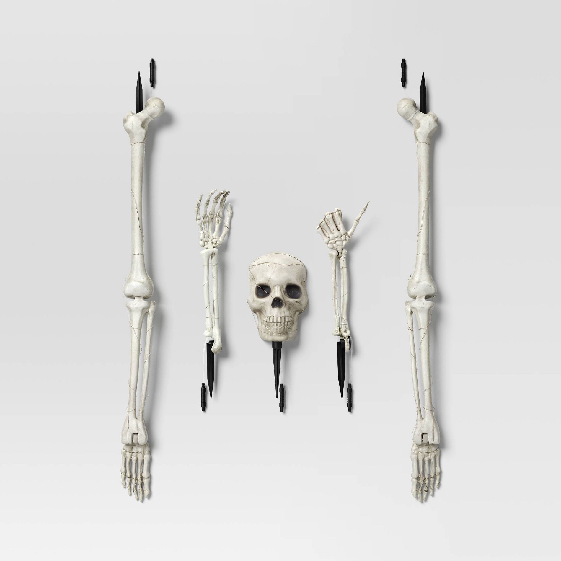 5pc Skeleton Parts Stake Lights Halloween Decorative Prop Off White - Hyde and EEK! Boutique™