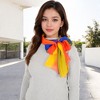 Anna-Kaci Women's Lightweight Gradient Chiffon Scarves with Flowing Ruffled Edges in Vibrant Multi-Color Designs - 4 of 4