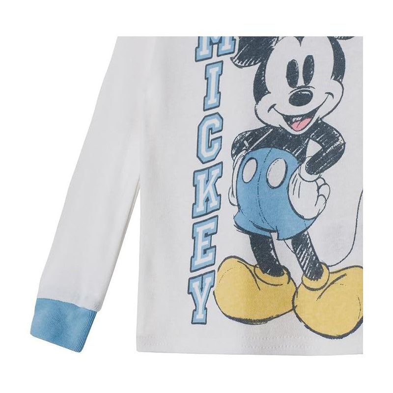 Disney Baby Boy's Mickey Mouse 4-Piece Cotton Pajama Set, 2 of 8