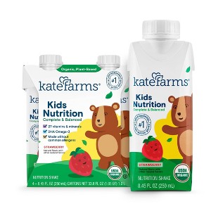 Kate Farms Kids' Nutrition Strawberry Shake - 8.45oz/4pk - 1 of 4