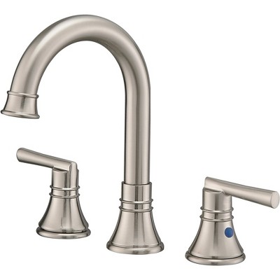 BWE J-Spout 8 in. Widespread 2-Handle Bathroom Sink Faucet