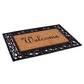 BirdRock Home Classic Welcome Brush Coir Doormat with Black Rubber Bottom - 24 inches x 36 inches