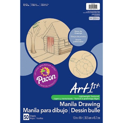 Pacon Art1st Lightweight Drawing Paper Manila 50 Sheets (PAC103194) PAC103194-6
