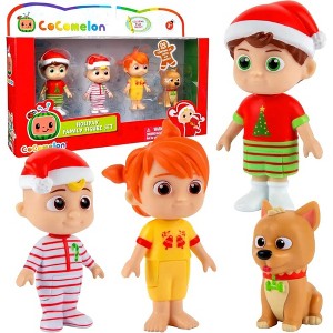 CoComelon 3 Inch Christmas Onesie Figure 4 Pack- JJ, Tomtom, YoYo & Bingo- Festive Holiday Playset for Toddlers & Preschoolers, Kids, Boys & Girls, 3+ - 1 of 4