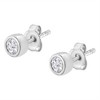 Haus of Brilliance 10K White Gold 1/5 Cttw Near Colorless Diamond Bezel-Set Stud Earrings - 4 of 4
