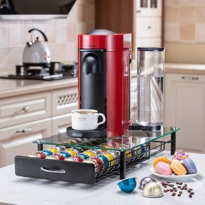 Black Vertuo Coffee Pod Holder, 40-Capacity Nespresso Capsule Organizer with Mesh Design - 1 of 4
