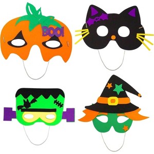 4E's Novelty 12 Pack Halloween DIY Mask Craft Kit – Foam Crafts for Kids Ages 3+, Party & Classroom Fun - 1 of 4