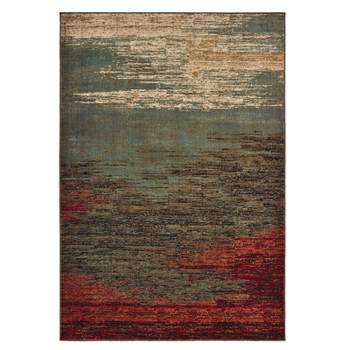 Lola Distressed Abstract Rug Blue/Brown