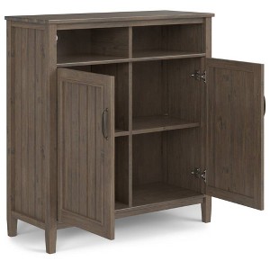 Rowan Medium Storage Cabinet Smoky Brown - WyndenHall: Adjustable Shelves, Media Stand, Cord Management - 1 of 4