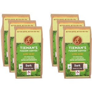 Tieman’s Fusion Coffee Ground Dark Roast Fusion - Case of 6 - 10 oz - 1 of 2