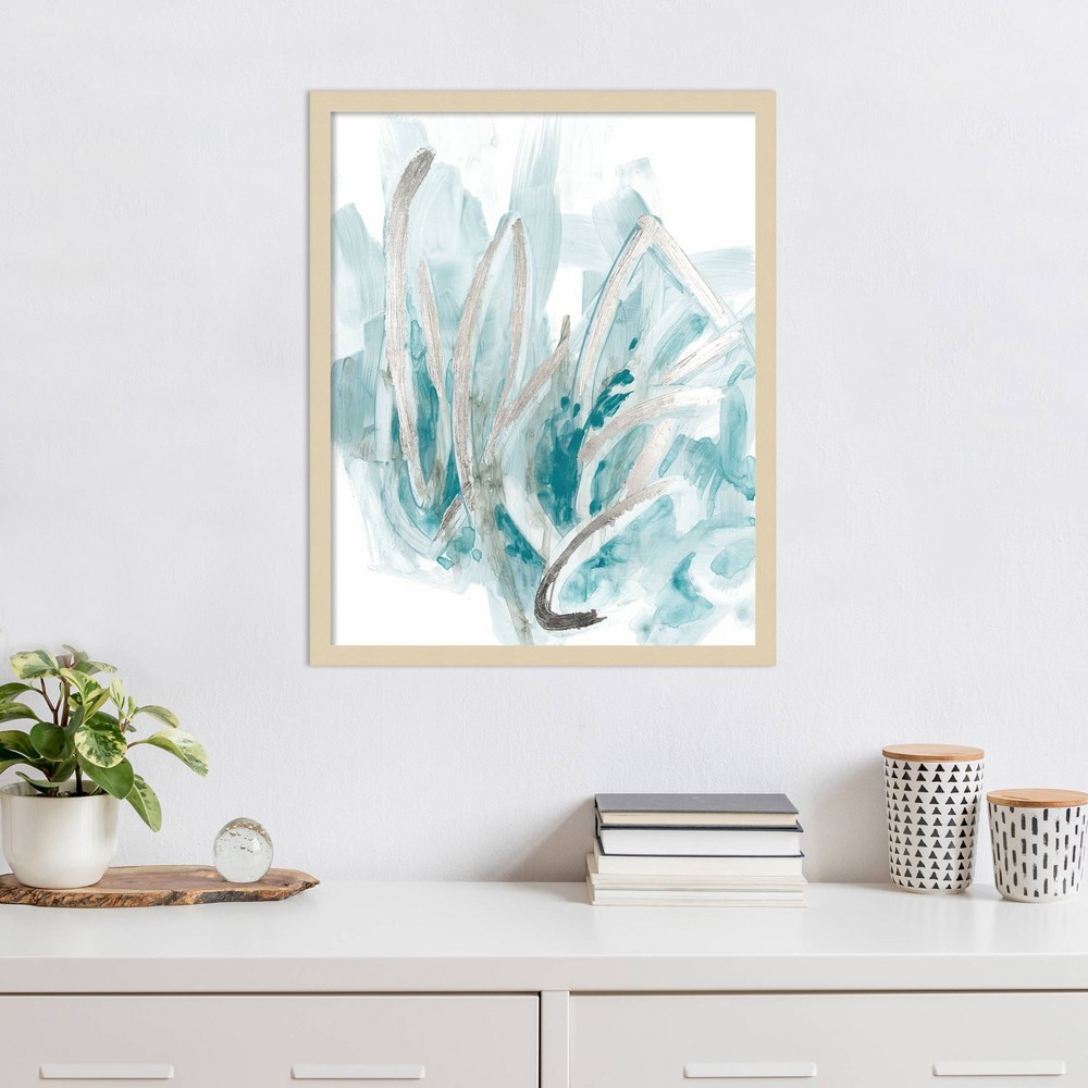 Photos - Other Decoration Amanti Art 21"x25" Embellished Aquatic Energy II by June Erica Vess Wood Framed Wall Art Print