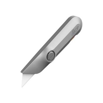 Slice 10582 Drywall Knife | Ergonomic Aluminum Handle for Easier Cuts | Finger Friendly Ceramic Safety Knife Blade