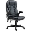 HOMCOM High Back Executive Massage Office Chair with 6 Point Vibration, 5 Modes, Faux Leather Heated Reclining Desk Chair - image 4 of 4