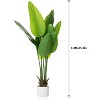4FT Artificial Tropical Plant in Pot, PEVA Leaf Fake Tree with Realistic Green Foliage for Indoor Outdoor Home Office Decor - 3 of 4