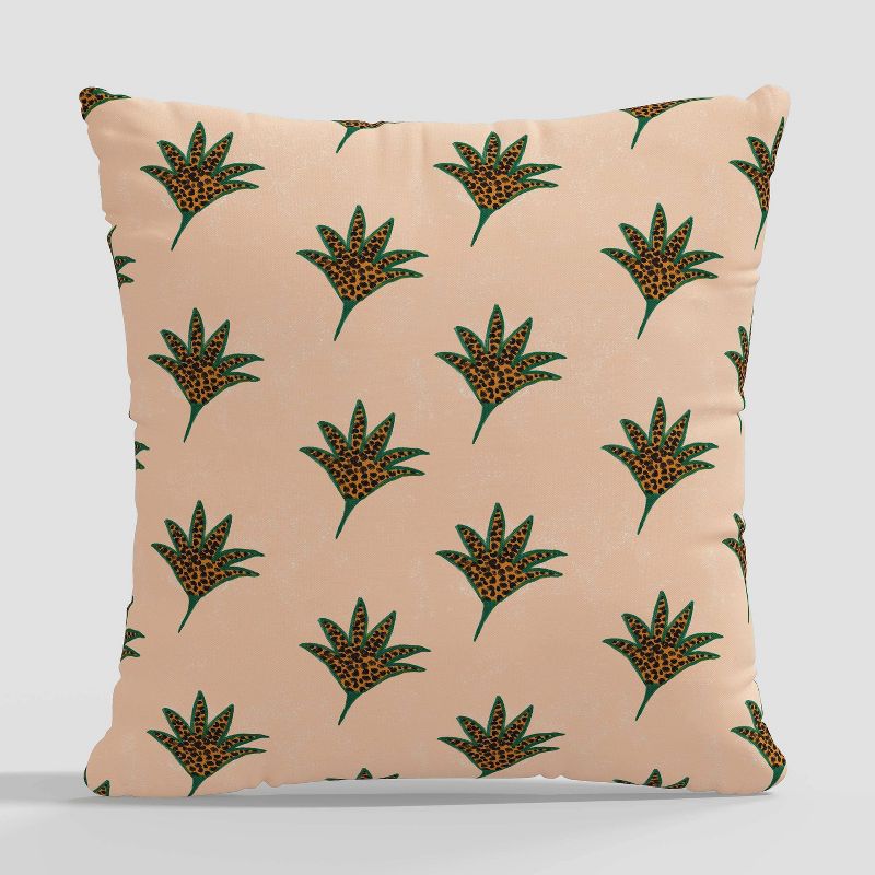 18&#34;x18&#34; Fan Print Square Throw Pillow by Kendra Dandy Orange - Cloth &#38; Company, 1 of 4