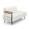 CAVINAS Modern Faux Leather Upholstered Single Sofa with Side Table, 360-degree Swivel Tray Couch for Living Room, Accent Sofa for Bedroom - 4 of 4
