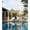 Aluminum Pergola, Outdoor Retractable Pergola with Sun Shade Canopy for Garden Porch Yard Beach Gazebo Grape Trellis Pergola - 3 of 4