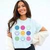 Simply Sage Market S.W.Smiley Stacked Smiley Faces Garment Dyed Tee - 2 of 4