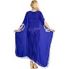 HAPPY BAY Women's House Daily Routine Evening Wear Loungewear Sheer Solid Casual Cover Up Relaxed Caftan Maxi Dresses for Women XL-XXL Blue, Solid - 4 of 4