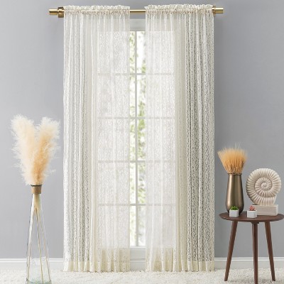 Woven Lace Rod Pocket w/Header Panel