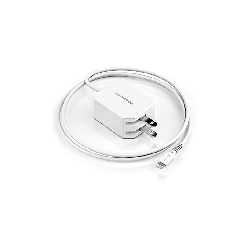 Galvanox MFi Lightning Fast All-in-One Wall Charger Plug & Cable for iPhone and iPad 20 Watt Output, 5 of 8