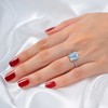 Pompeii3 Aquamarine (11x9mm) & Diamond 14k Rose Gold Ring - 3 of 4