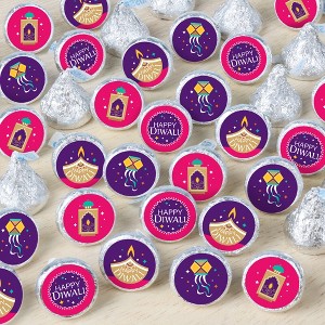 Big Dot of Happiness Happy Diwali - Festival of Lights Party Small Round Candy Stickers - Party Favor Labels - 324 Count - 1 of 4