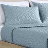 Riverbrook Home 3pc Queen Noble Tencel Coverlet Set Sky Blue: Woven Lyocell Bedding, Machine Washable - 4 of 4