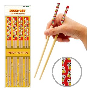 GAMAGO Lucky Cat Cast Bamboo Chopsticks | Set of 4 - 1 of 3