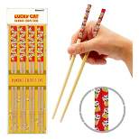 GAMAGO Lucky Cat Cast Bamboo Chopsticks | Set of 4