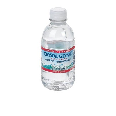 Crystal Geyser Natural Alpine Spring Water - 8oz Bottle (Pack of 60)