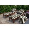 Casual Cushion Stripe Sunbrella Fabric 1-Piece Outdoor Chaise Cushion, 22.5"W x 74"L - 2 of 4