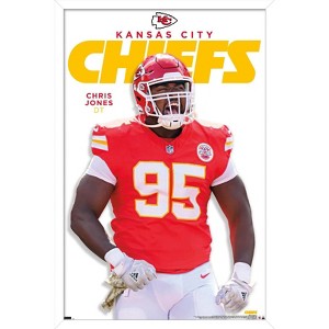 Trends International NFL Kansas City Chiefs - Chris Jones Feature Series 25 Framed Wall Poster Prints - 1 of 4