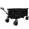 Heavy-Duty 360lb Capacity Foldable Utility Wagon ¨C All-Terrain Quiet Wheels, Adjustable Handle & Cup Holders for Camping, Gardening, Picnic, Sports - 3 of 4