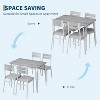 Farmhouse Wood Tabletop Dinette Set, 5 Piece Dining Table Set with PU Upholstered Seat - 2 of 4