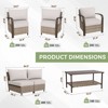 EAGLE PEAK Coastal Vista Outdoor Patio Furniture Set, Half-Moon Curved Wicker Patio Conversation Set with Coffee Table - 2 of 4