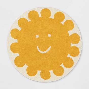 54" Sunshine Wool Kids' Rug Round - Pillowfort™