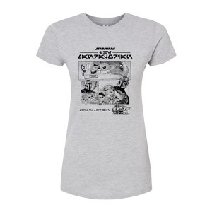 Women's - Star Wars - The Mandalorian Mando Manga Fitted Graphic T-Shirt - 1 of 3